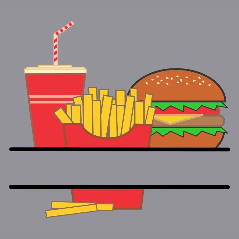 Pommesbuden-Logo oder Restaurant-Emblem