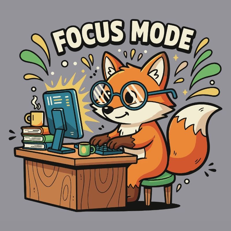 Fokusmodus Fuchs am Computer