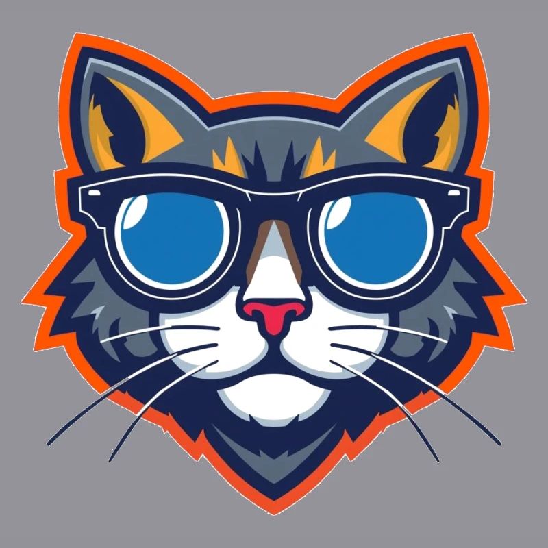 Katze mit Sonnenbrille Maskottchen