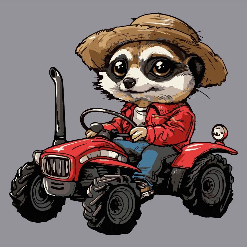 Erdmännchen Traktor Farmer