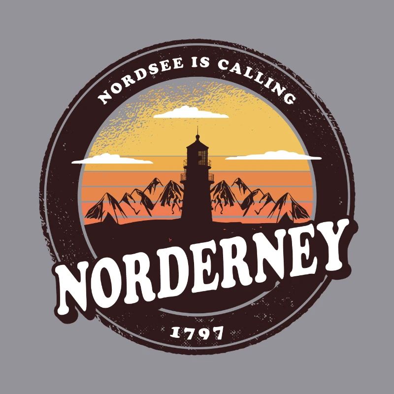 Norderney Sunset Lighthouse Design / Gift Idea
