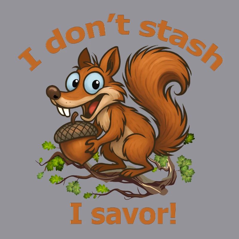 Verspieltes Eichhörnchen mit Eichel-Design