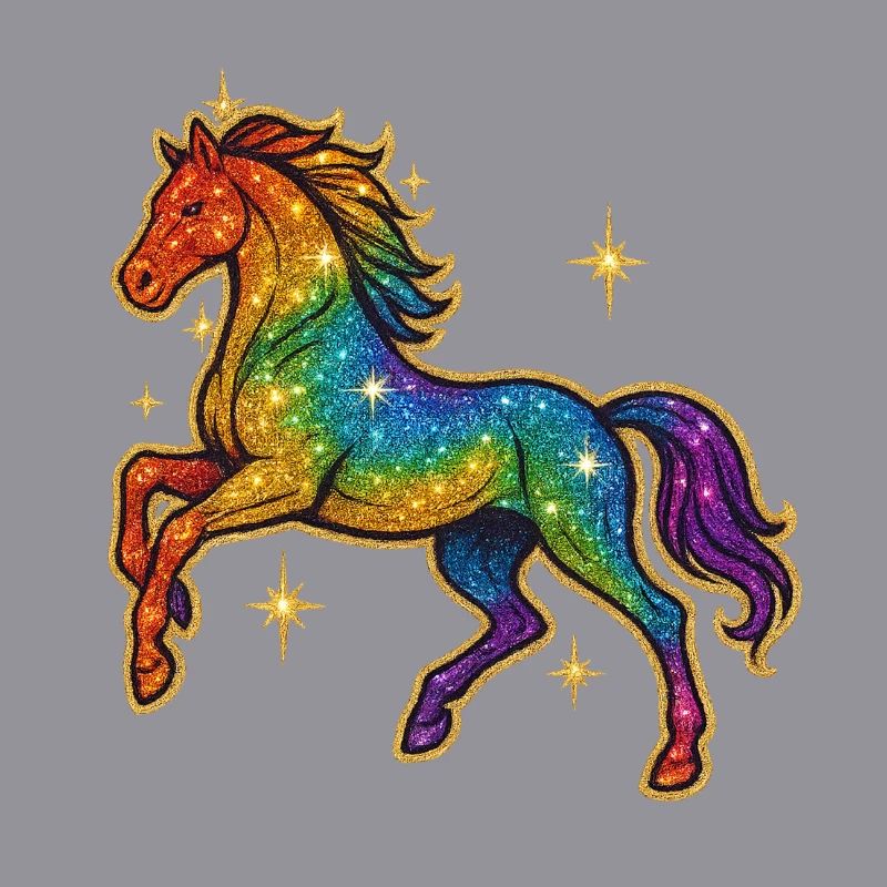 Regenbogen Pferd | Einhorn Glitzertraum