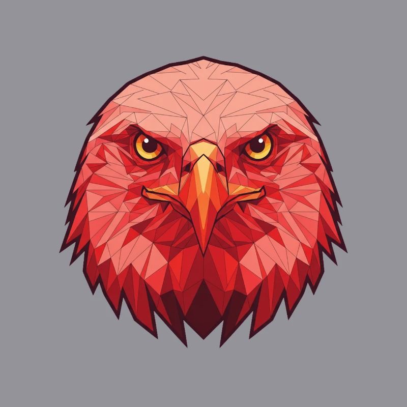 Red Eagle Lowpoly Portrait