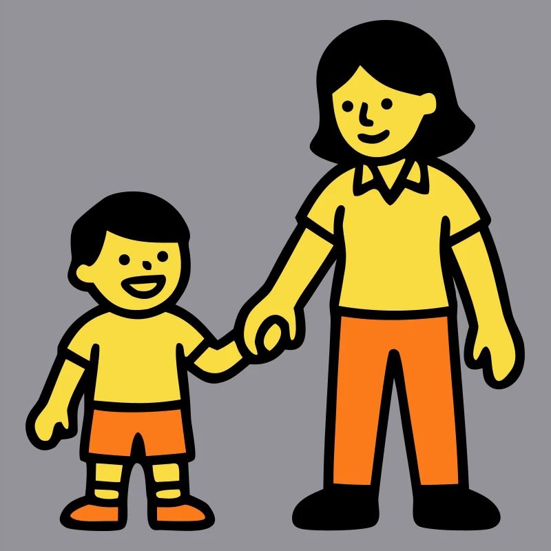 Logo de la main de l’enfant de l’enseignante de maternelle