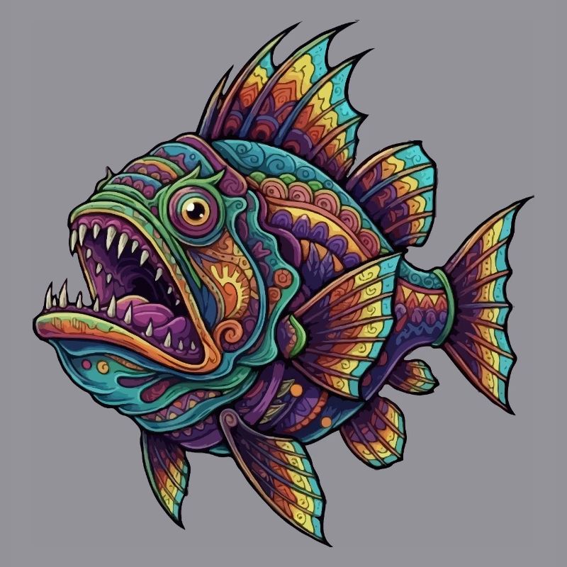 Rainbow Fish with Pattern