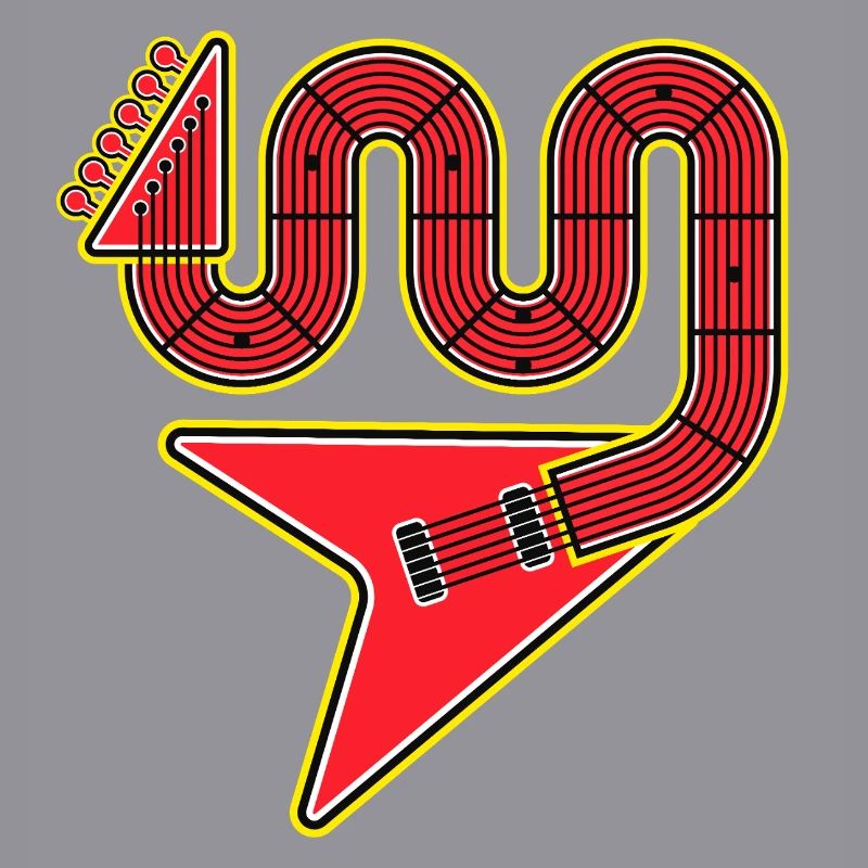 Rote Abstract Shape E-Gitarre