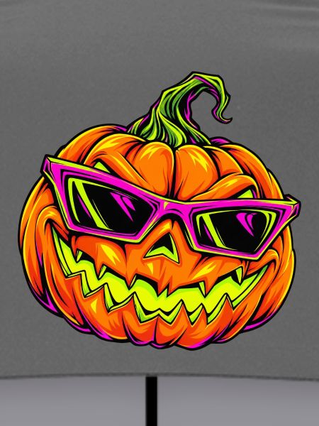 Neon Kürbis mit Sonnenbrille