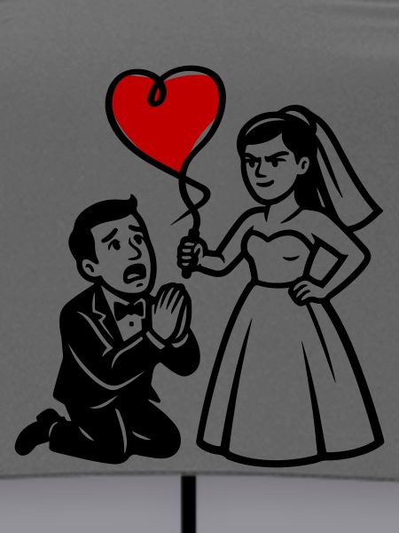 Brautpaar Heiratsantrag Rotes Herz