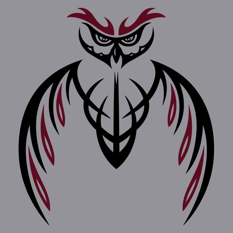 Tribal Eule, tattoo owl