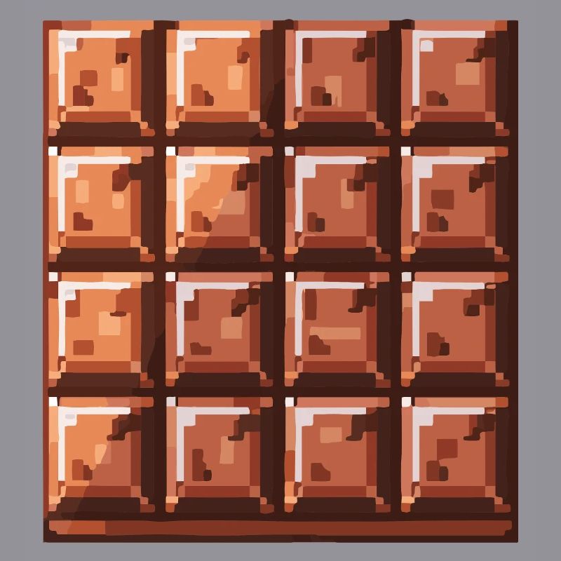 Pixel Chocolate Square Pattern
