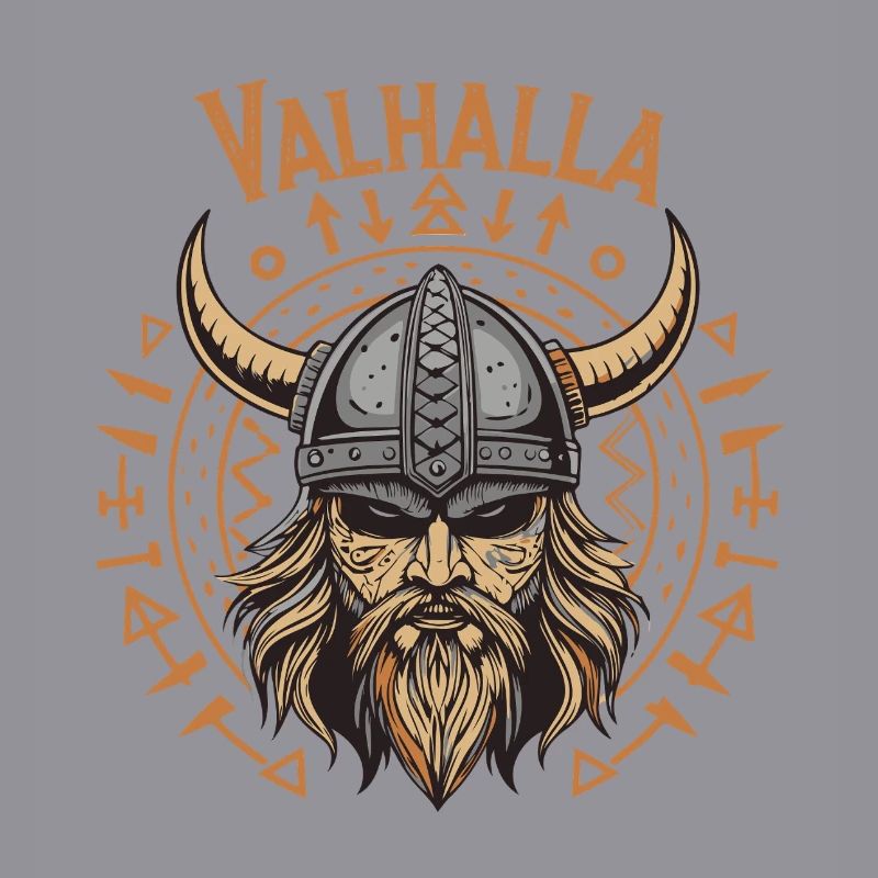 Mächtiger Wikinger mit Walhalla-Helm