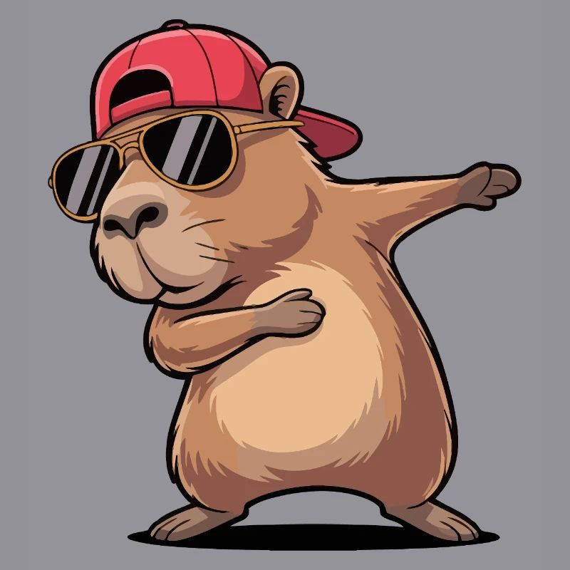 Cooles Capybara-Dabbing