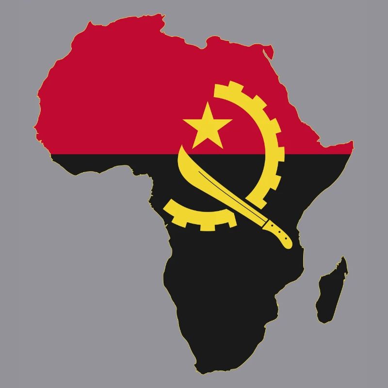 Drapeau angolais : Afrique utilisée