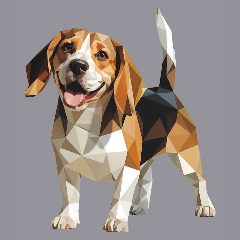 Beagle - Cooles Low Poly Logo