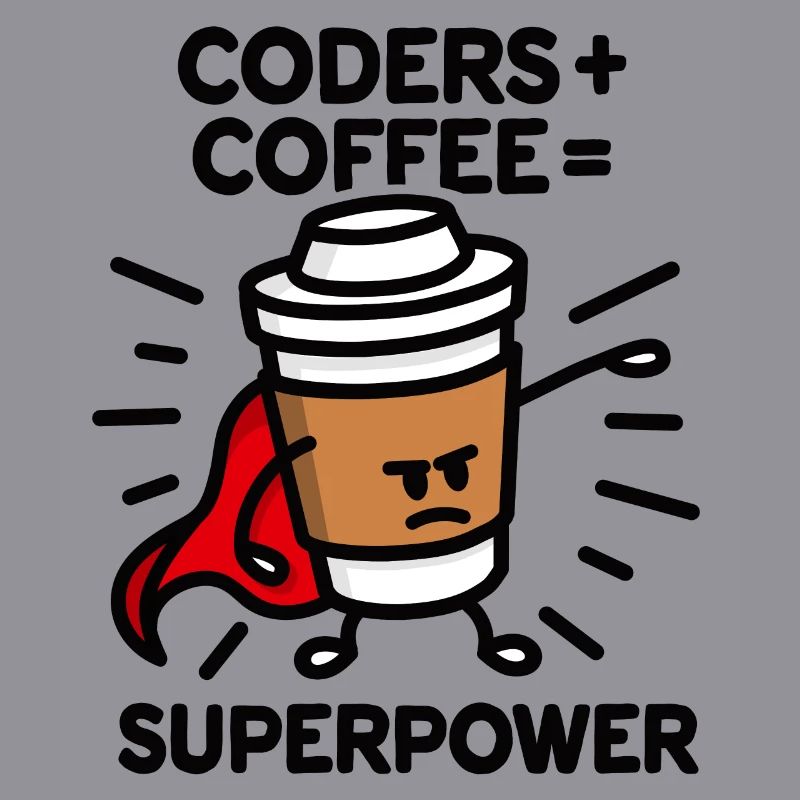Coders + coffee = superpower (superhero) light