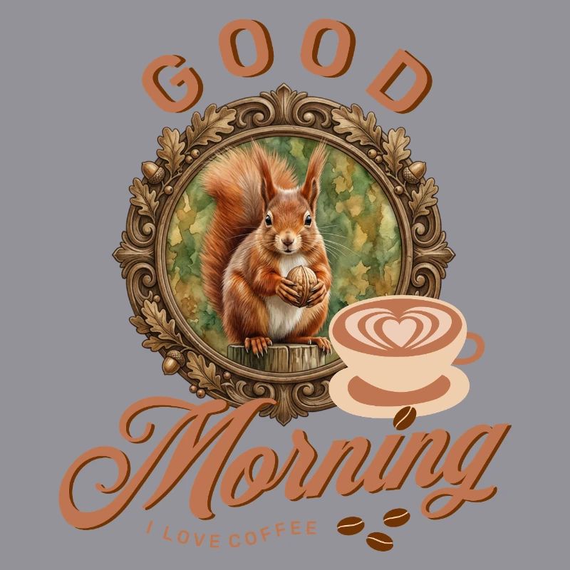 Morgenkaffee mit Eichhörnchen
