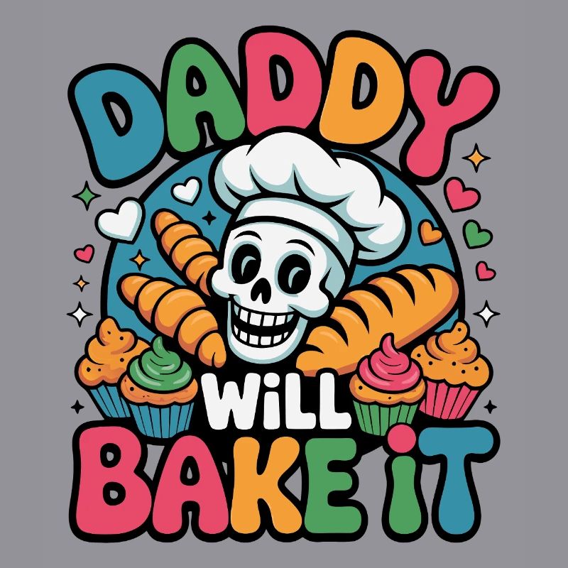 Daddy Will Bake It Skull Bakery