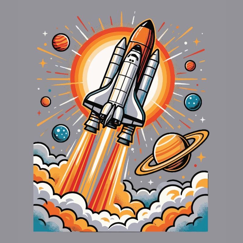 Explosion de fusée dans l’espace