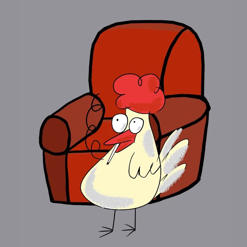 Feierabend Huhn Raucher Zigarette Pause