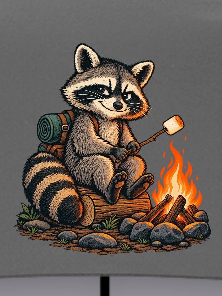 Waschbär am Lagerfeuer