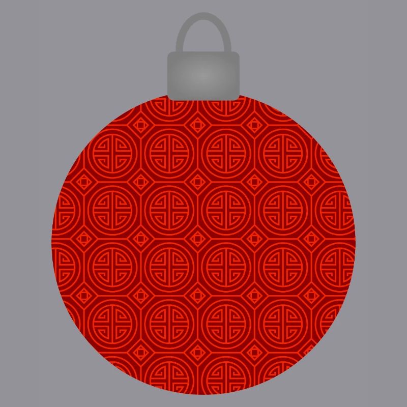 Rotes Rundmuster Weihnachtskugel