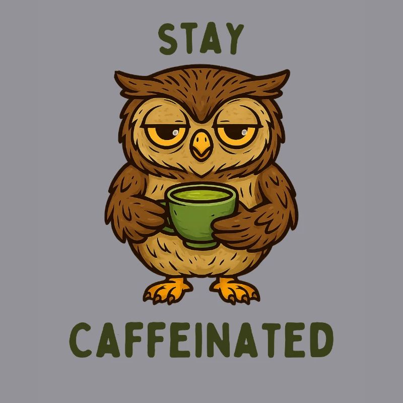 Bleib Kaffeiniert – Eulenmotiv