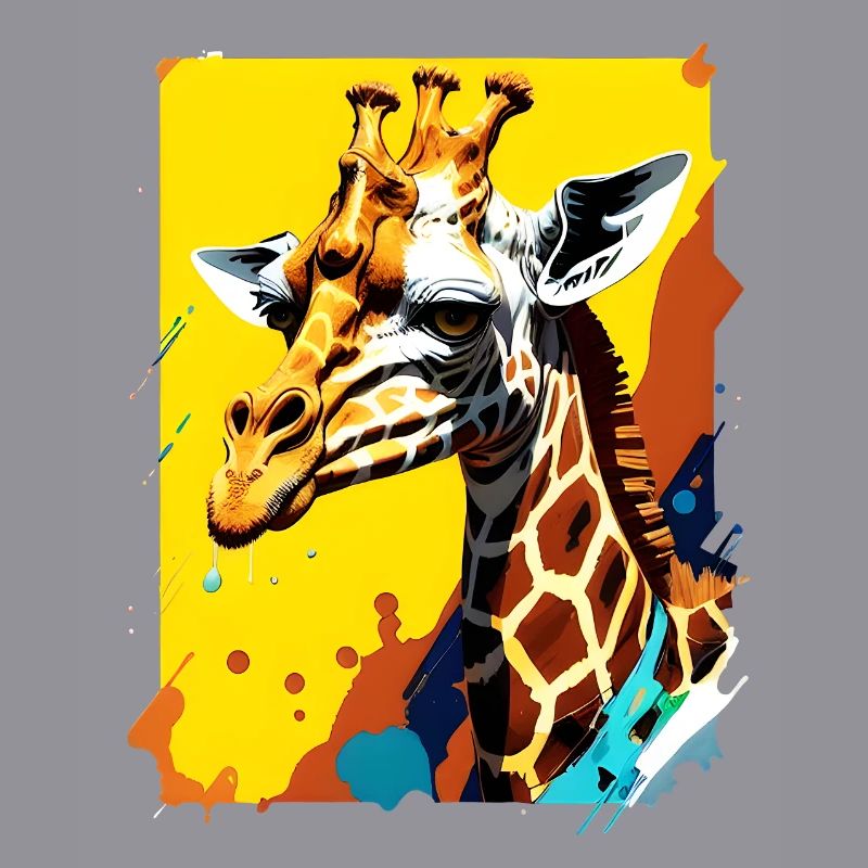 Giraffe Farbexplosion Neon