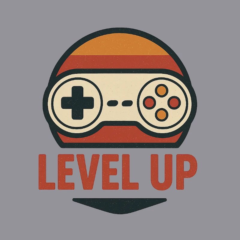 Level Up Retro Controller Graphics