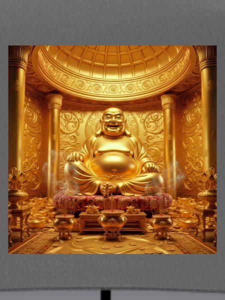 Goldener Buddha Tempel-Szene