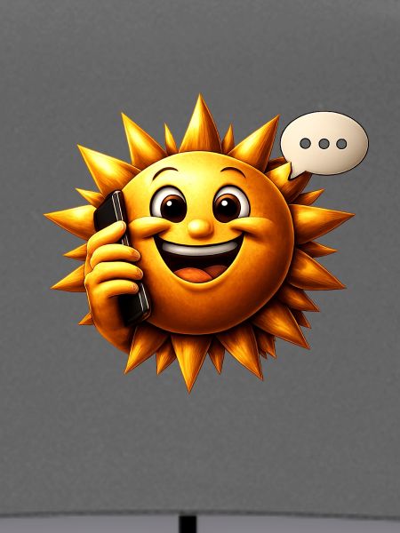 Sonnenlächeln am Telefon