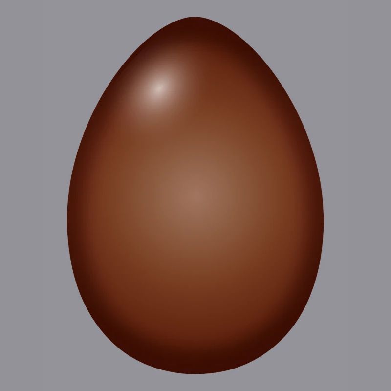 Chocolate Easter egg classic and simple