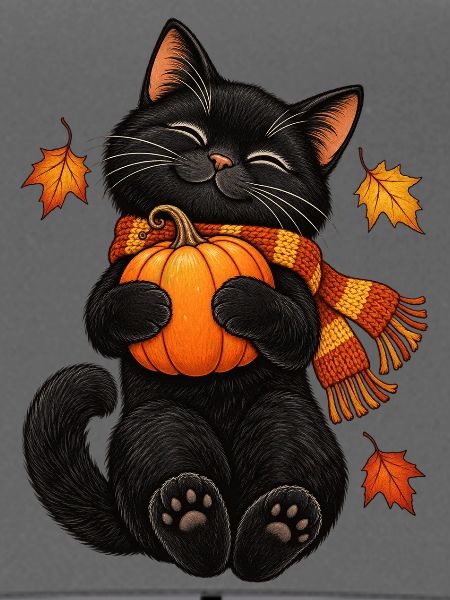 Black Cat Crescent Moon