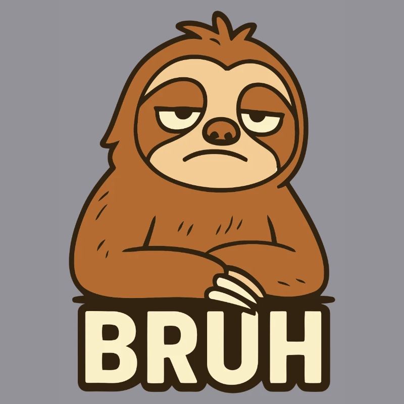 Conception de t-shirt décontracté Sloth Expression