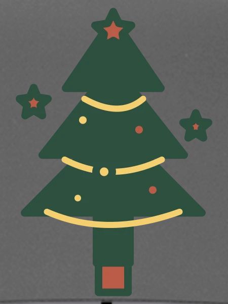 Minimaler Weihnachtsbaum mit Lichtern