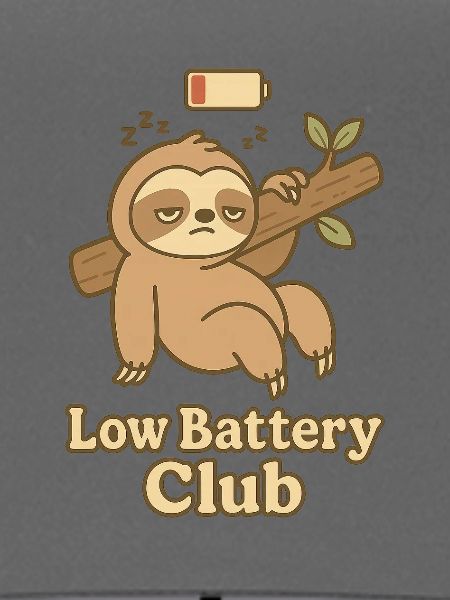 Low Battery Club Sloth
