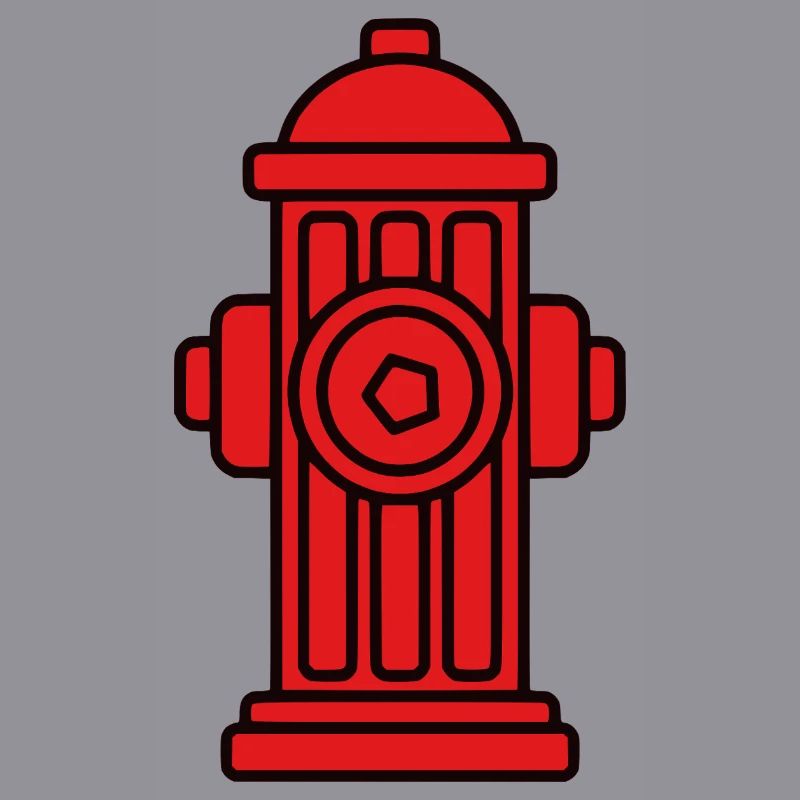 Classic Bold Red Fire Hydrant