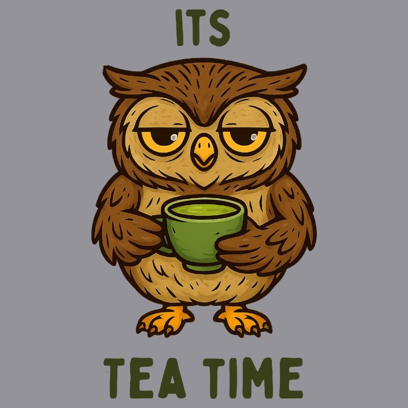 Schlafende Eule Teezeit