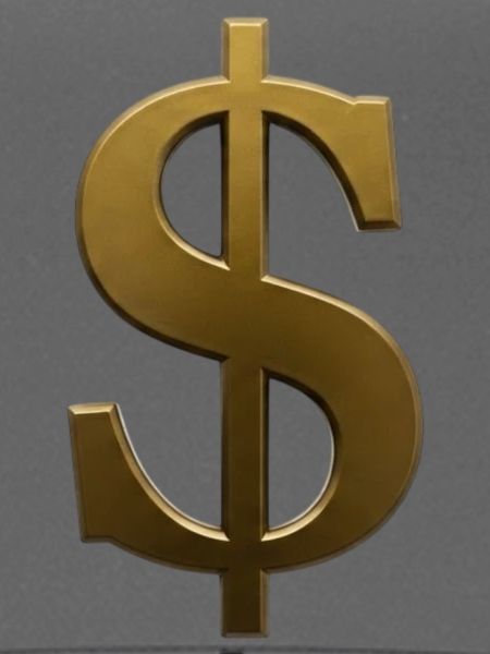 Goldenes Dollarzeichen Design