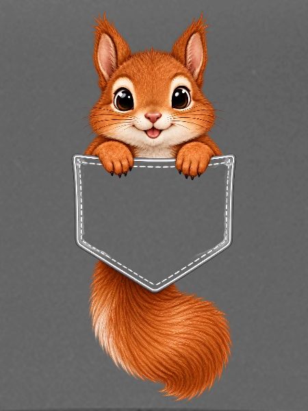 Entzückendes Eichhörnchen-Taschentier