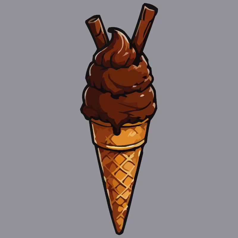 Schokoladen-Eis Cone Muster