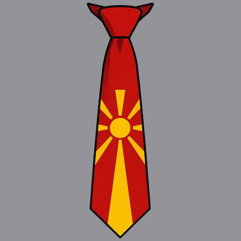 Cravate Macédoine – Conception du drapeau
