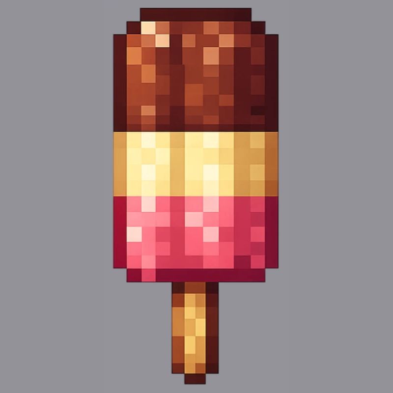 Retro Pixel Eis am Stiel
