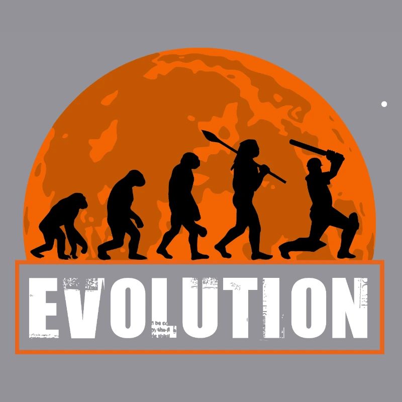 Évolution de la silhouette du joueur de cricket et du batteur