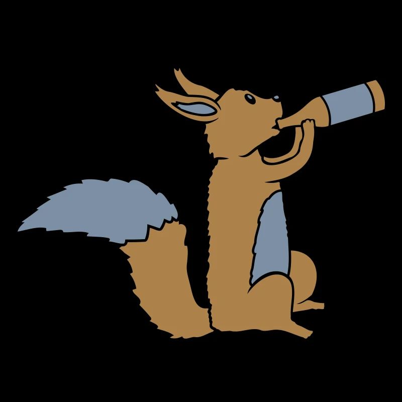 Bier trinkendes Eichhörnchen