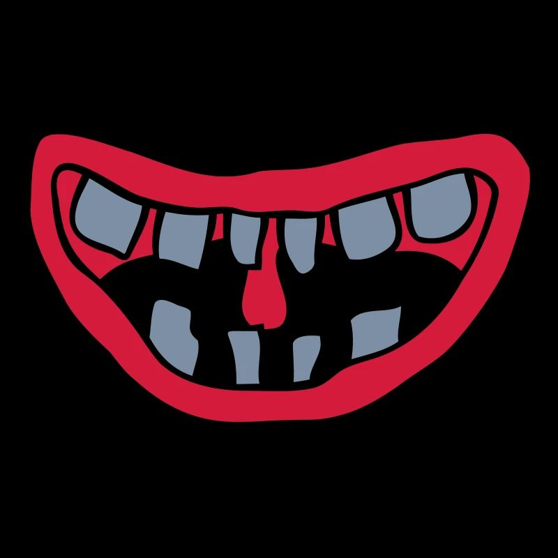Conception de la bouche de monstre rieur