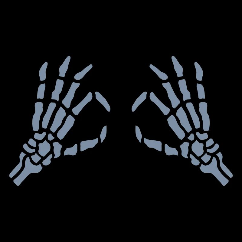 Eyes look through skeleton hole