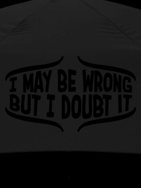 I may be wrong