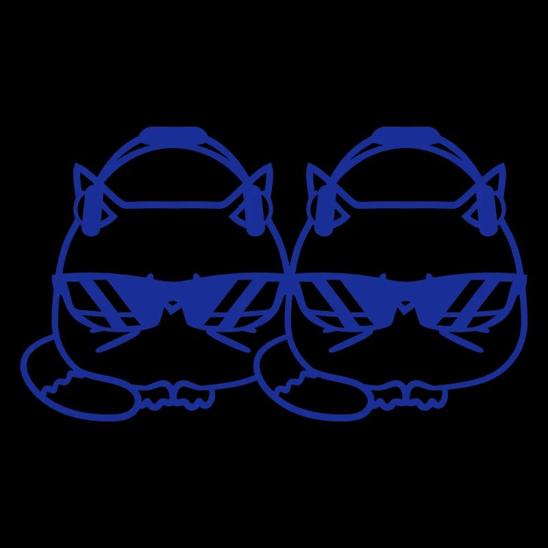 2 DJ Chats Équipe Amis Animaux Chaton