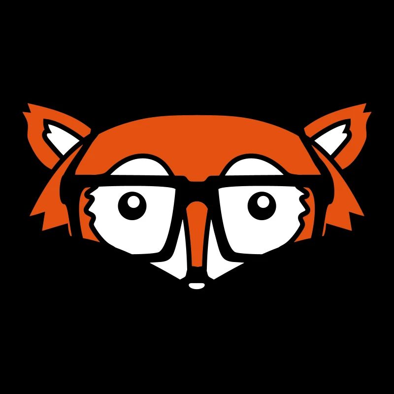 Tête de renard geek